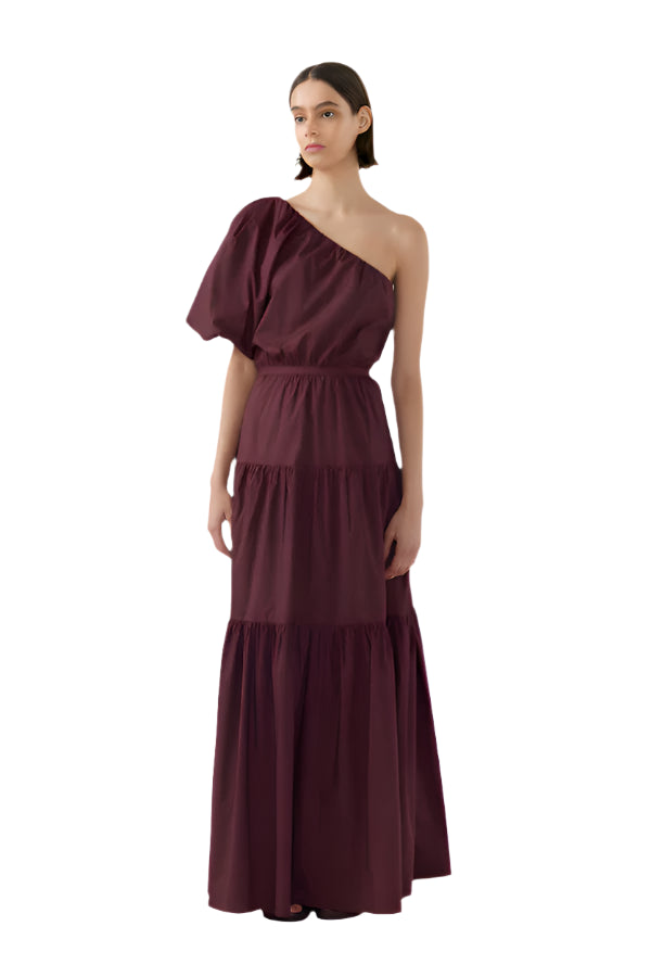 BIRD & KNOLL Dahli Maxi Dress Wine | Halcyon Atelier