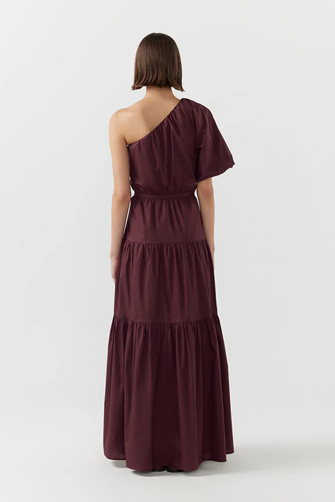 BIRD & KNOLL Dahli Maxi Dress Wine | Halcyon Atelier