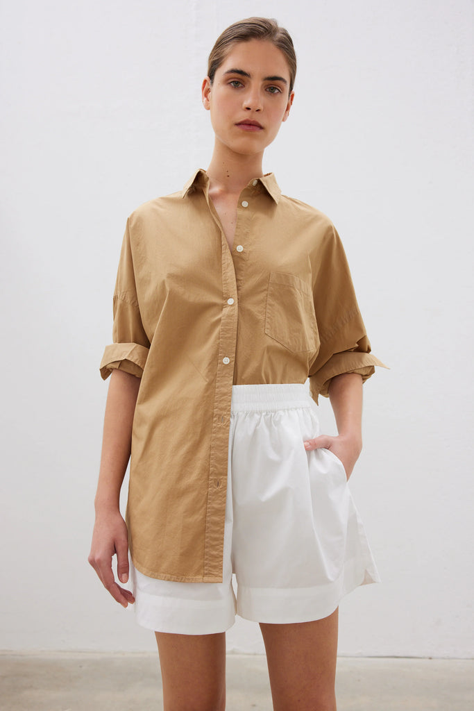 LMND The Chiara Shirt Toffee | Halcyon Atelier