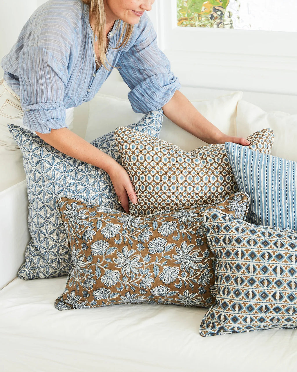 Zhao Tobacco Linen Cushion incl. inner 50x50cm