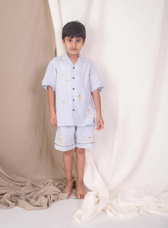 Banana Monkey Junior Linen Shirt