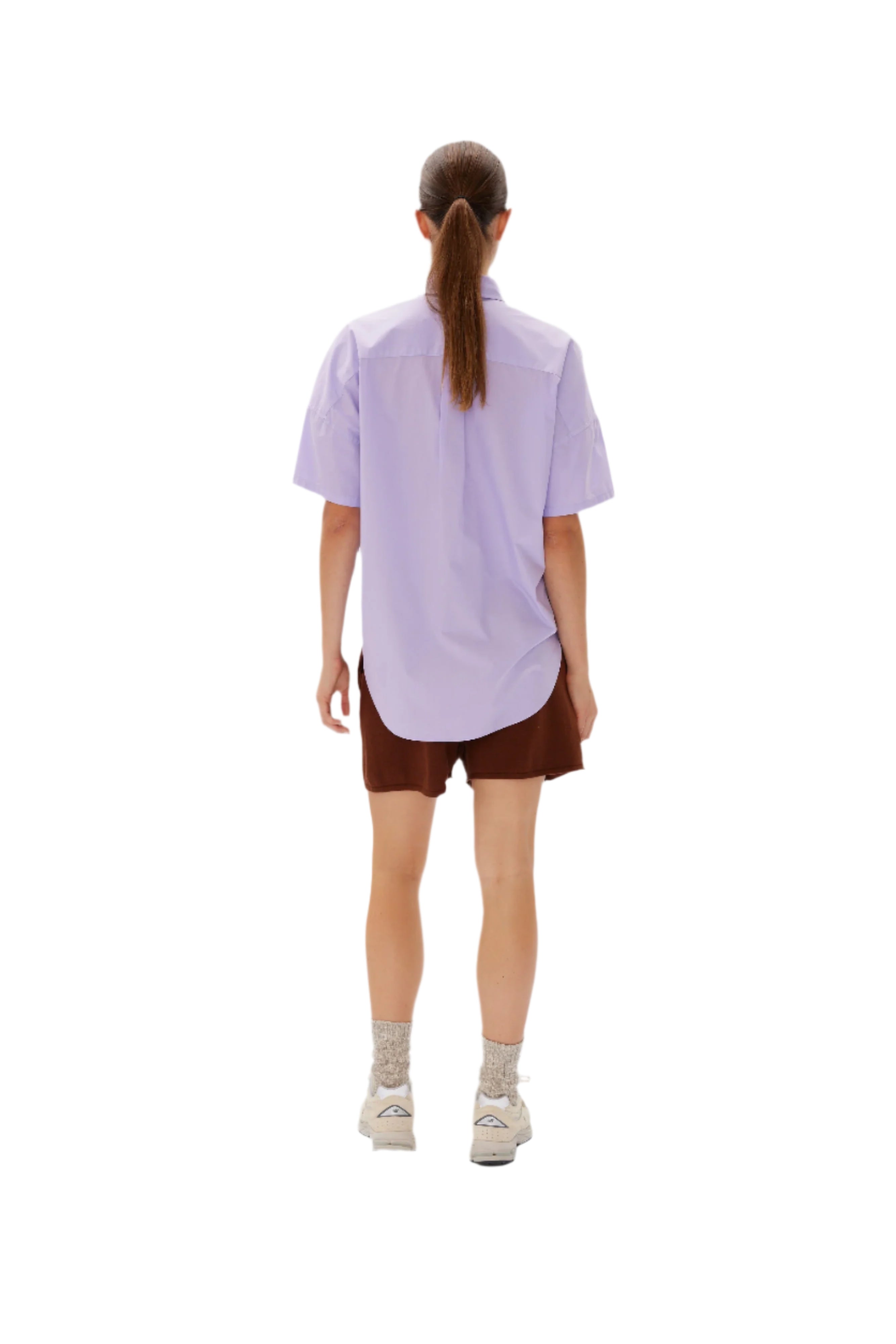 LMND The Chiara Short Sleeve Shirt Violet Light | Halcyon Atelier