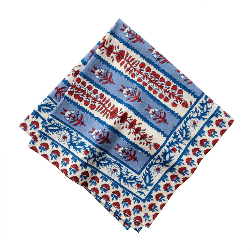 Avignon Napkins Red & Blue - Set of 6