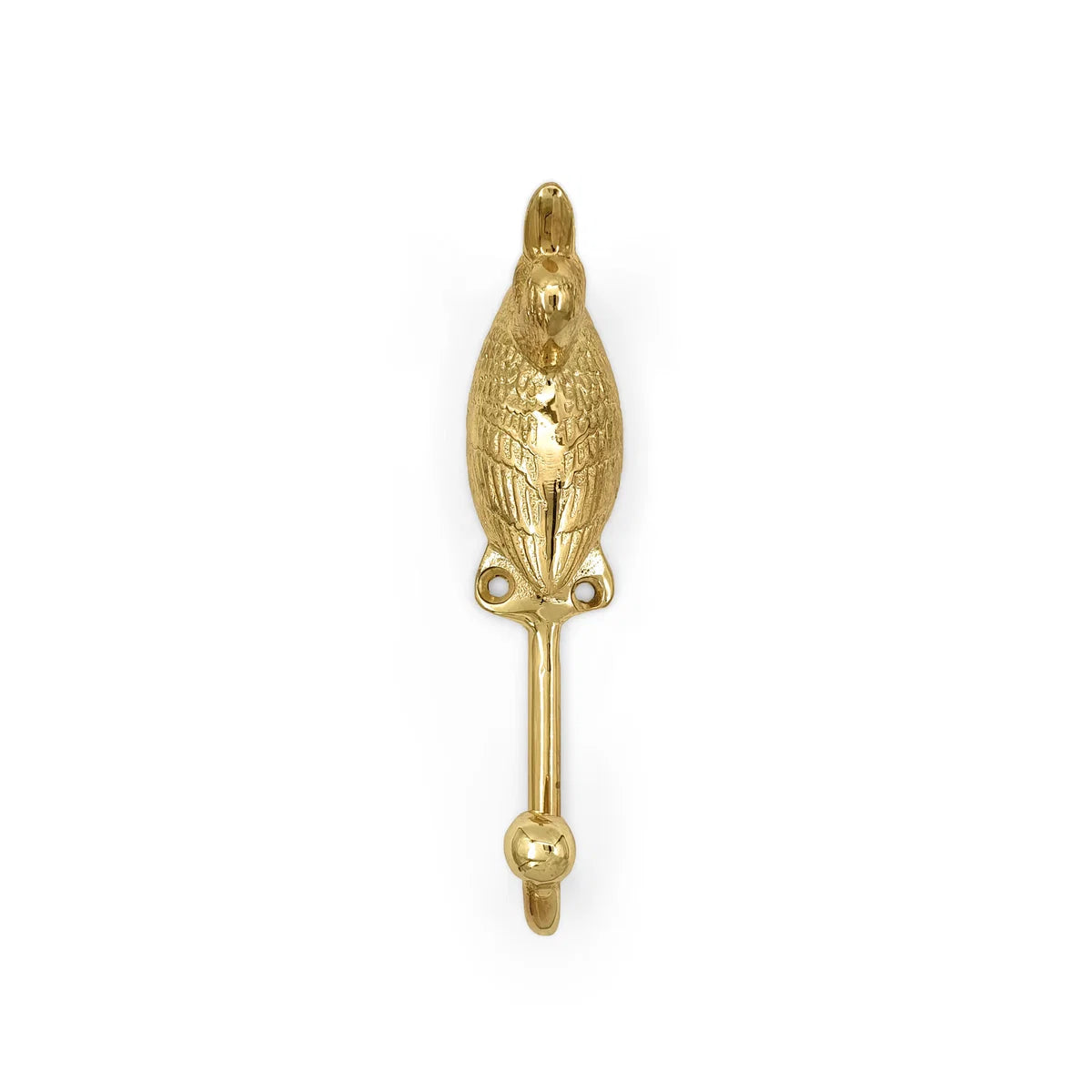 Solid Brass Gold Hook Swimming Duck