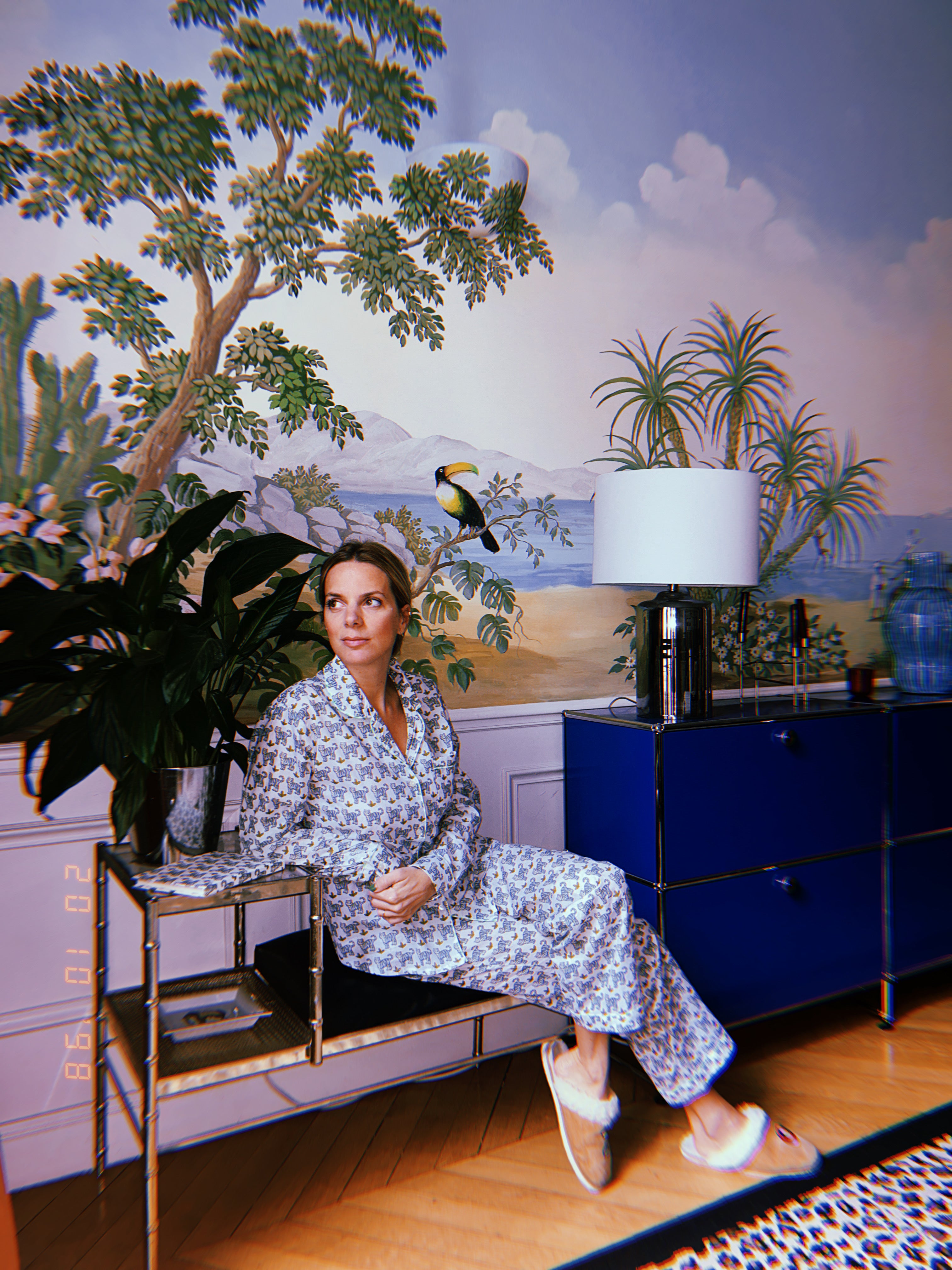 FAFA Long Sleeve PJ Blue Tiger