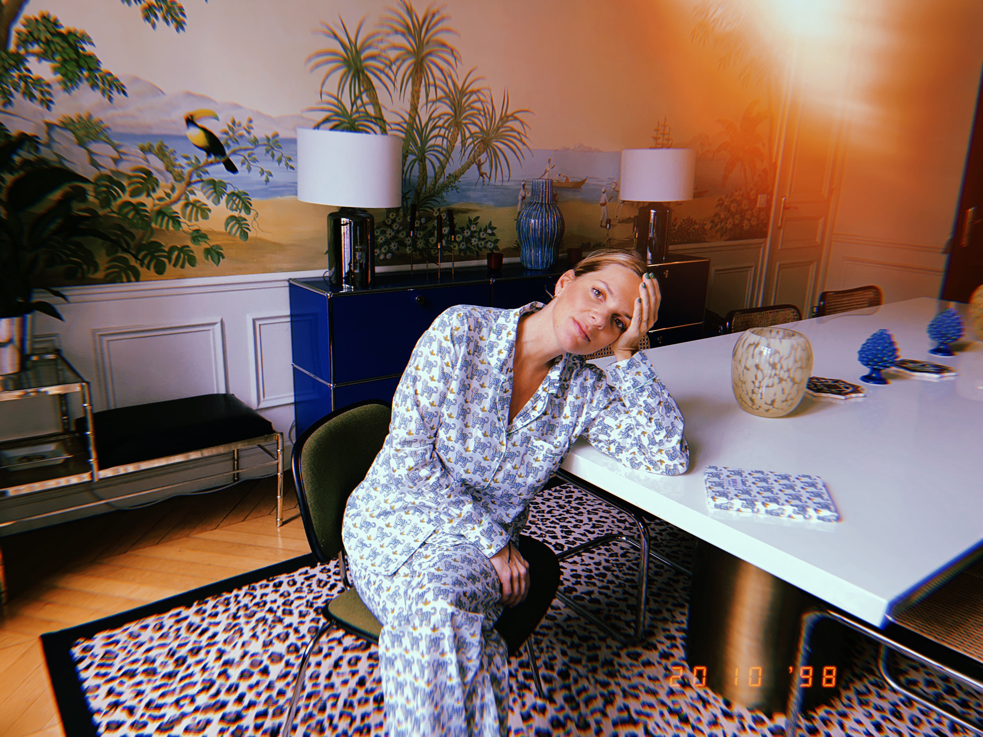 FAFA Long Sleeve PJ Blue Tiger