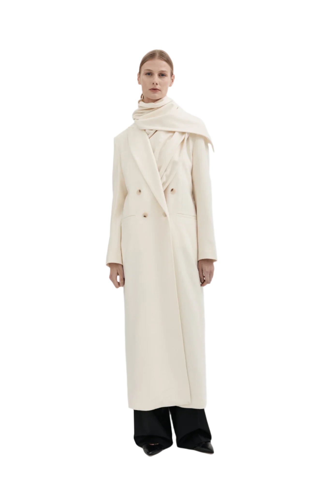 Hyde & Stone Wool Scarf Creme | Halcyon Atelier