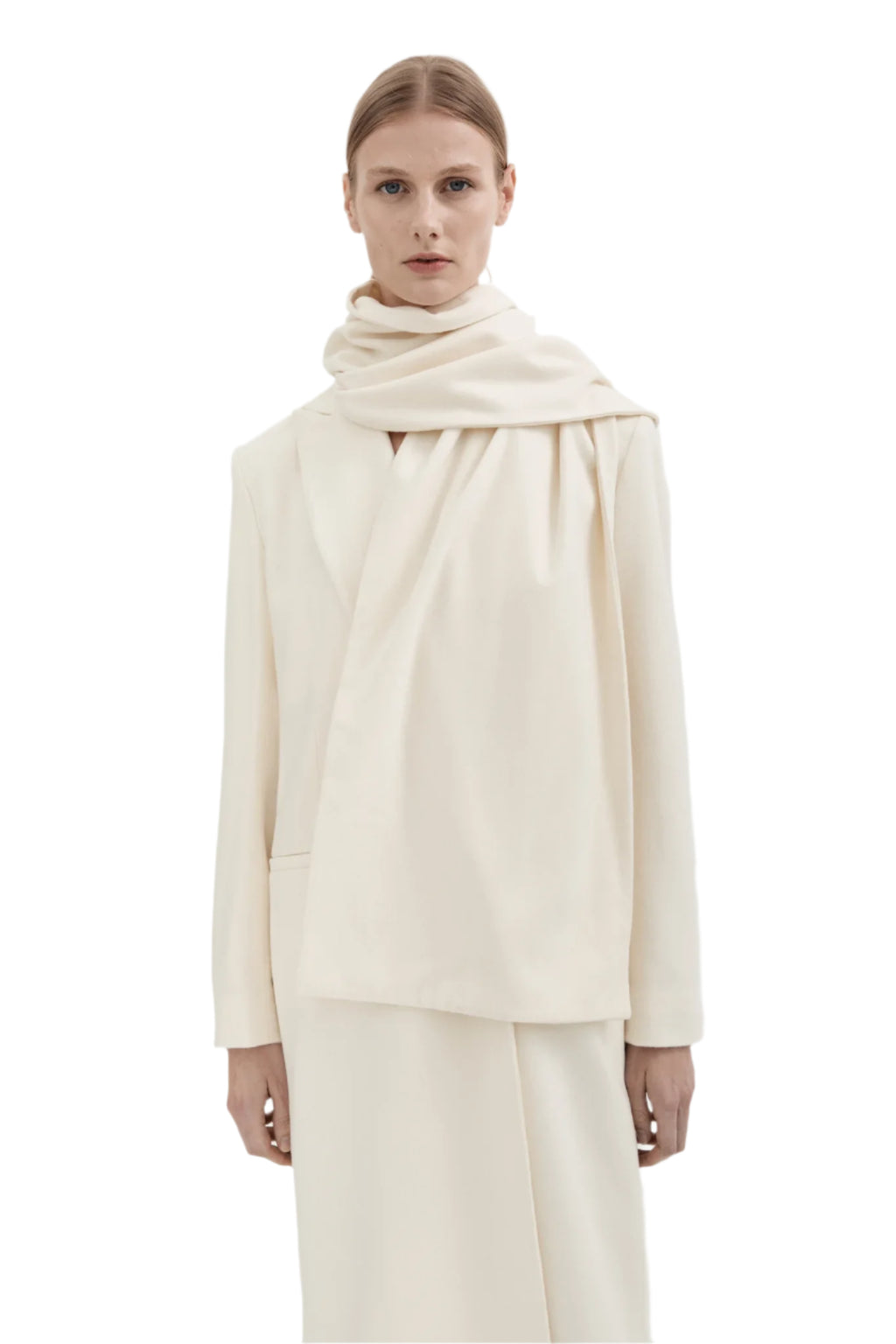 Hyde & Stone Wool Scarf Creme | Halcyon Atelier