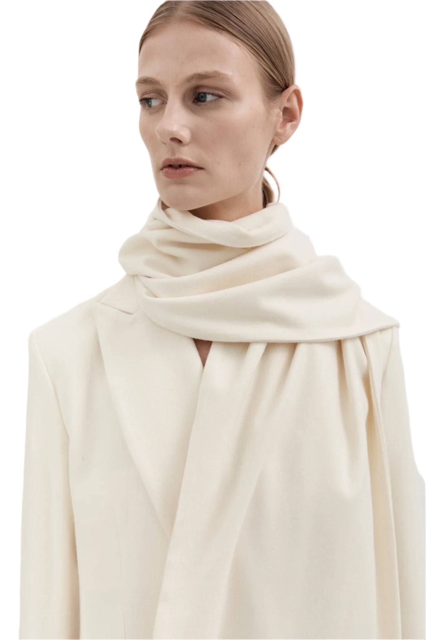 Hyde & Stone Wool Scarf Creme | Halcyon Atelier