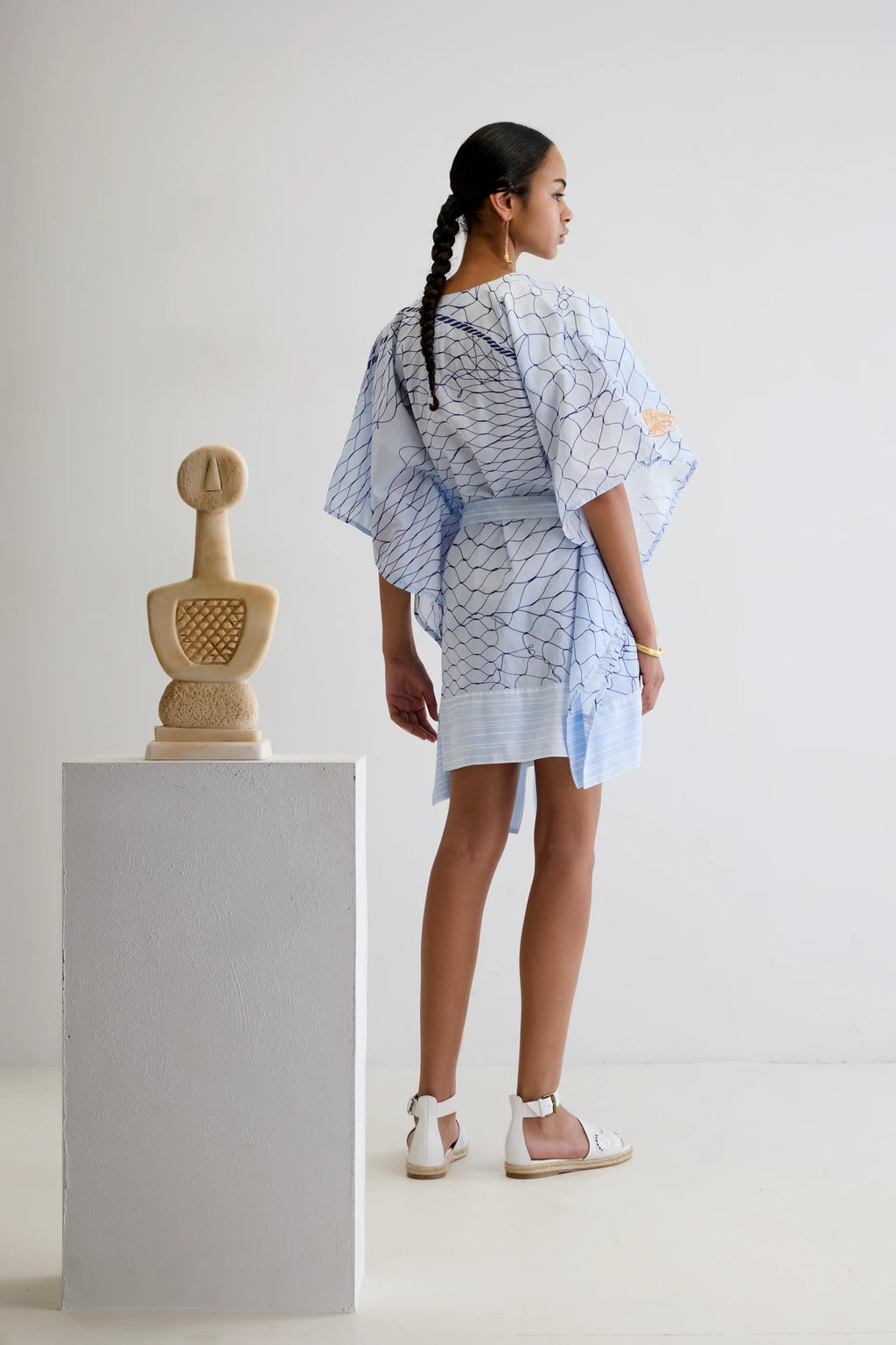ANCIENT KALLOS Aegean Myth Mini Belted Kaftan | Halcyon Atelier
