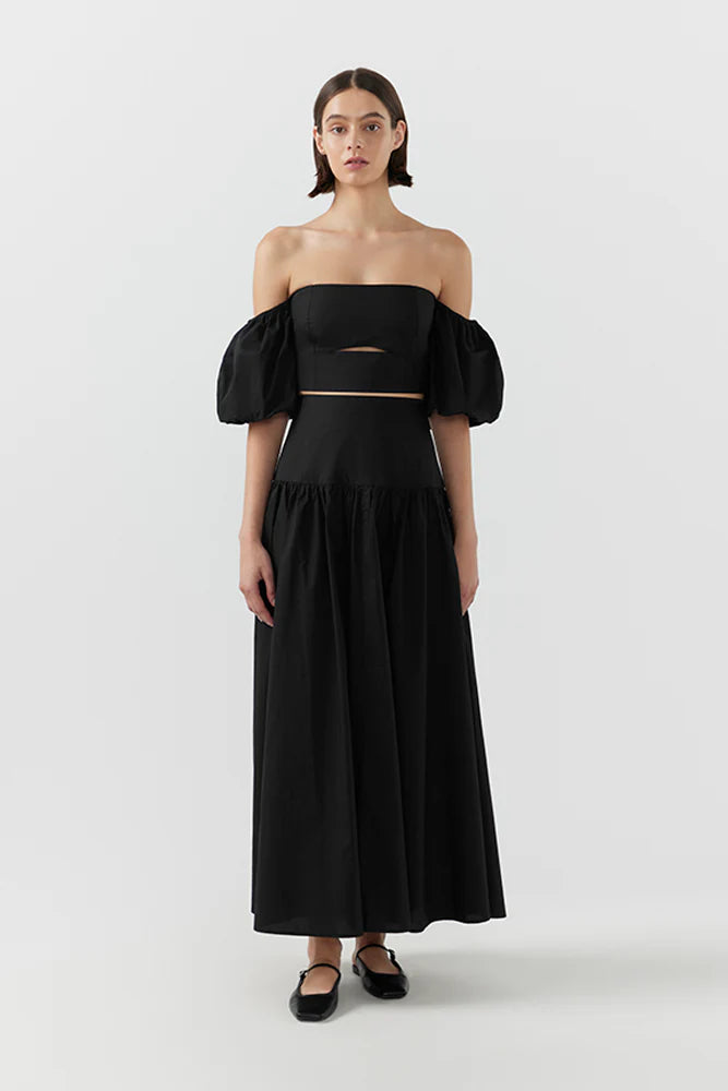 BIRD & KNOLL Solana Skirt Black | Halcyon Atelier