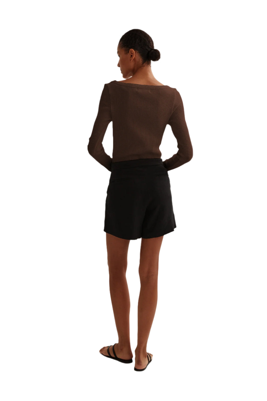 Hyde & Stone Tove Knit Long Sleeve Chocolate | Halcyon Atelier