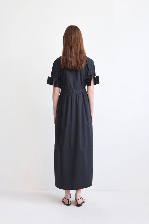 Jack Dress Navy Cotton Poplin