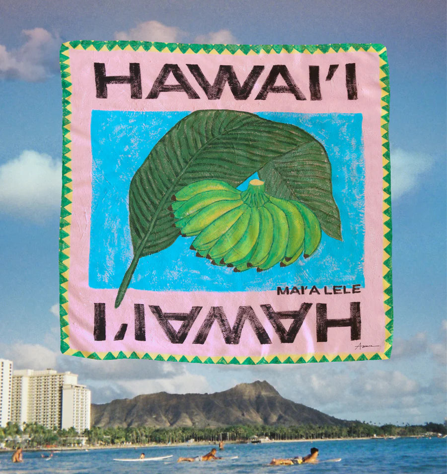 ATLAS Silk Travel Scarf - Hawaii | Halcyon Atelier