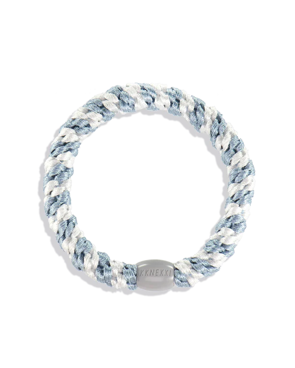 Sea Blue White Hair Tie