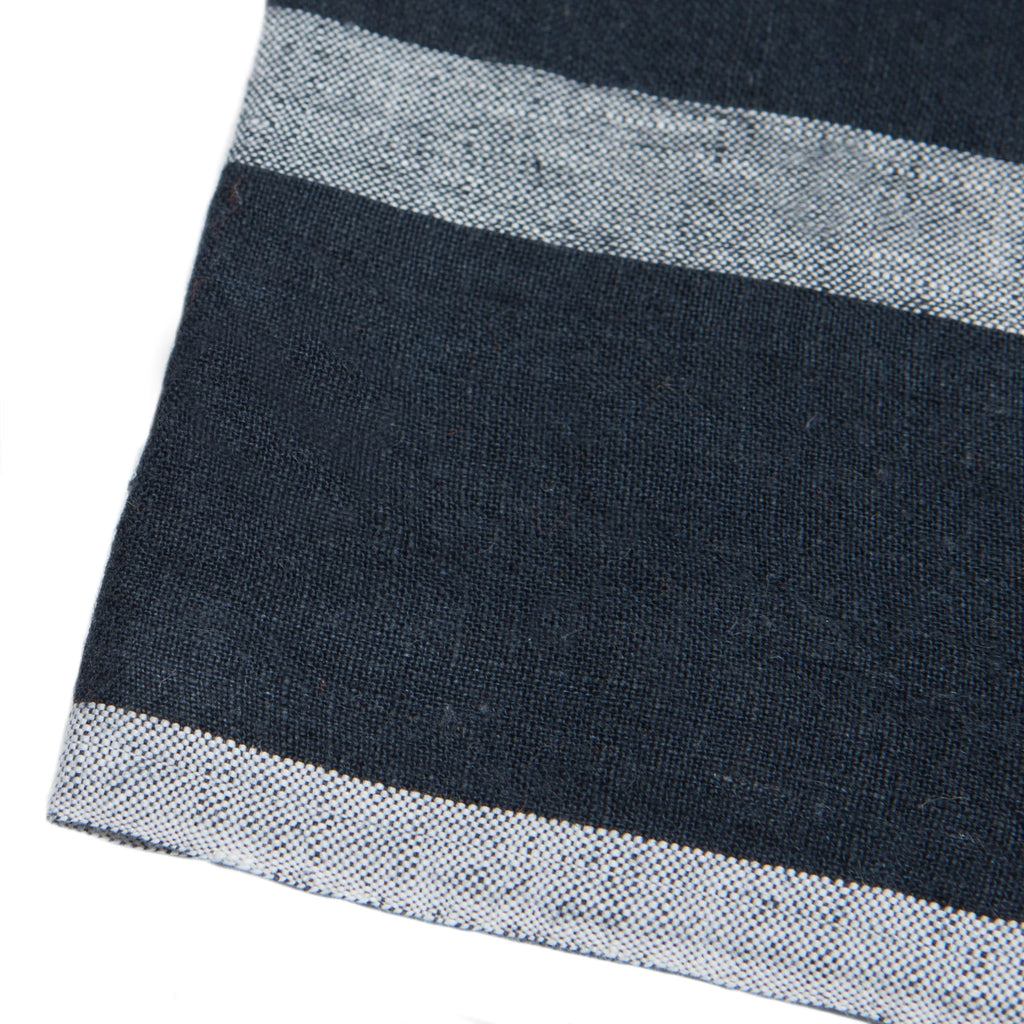 Laundered Linen Indigo/White Tea Towels - Set of 2