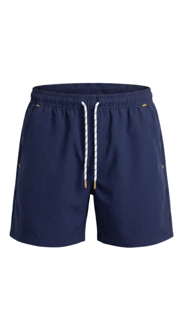 Solid Navy Mens Swim Short