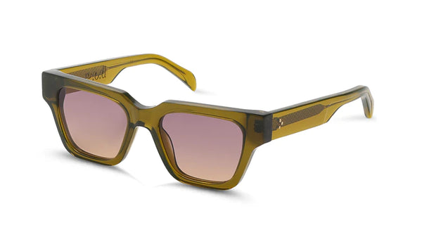 G.o.d. THIRTY FIVE Olive w Purple/Yellow Lenses| Halcyon Atelier