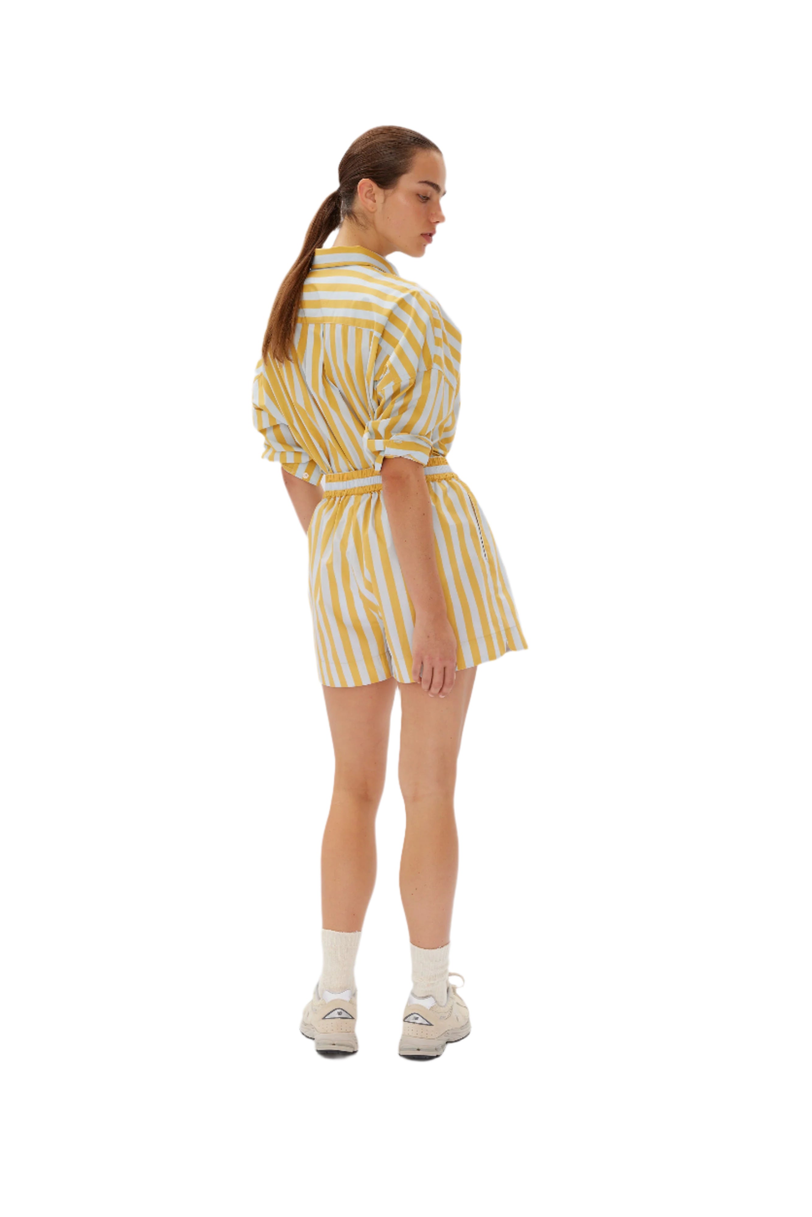 LMND The Chiara Short Stripe Dijon/Cloud | Halcyon Atelier