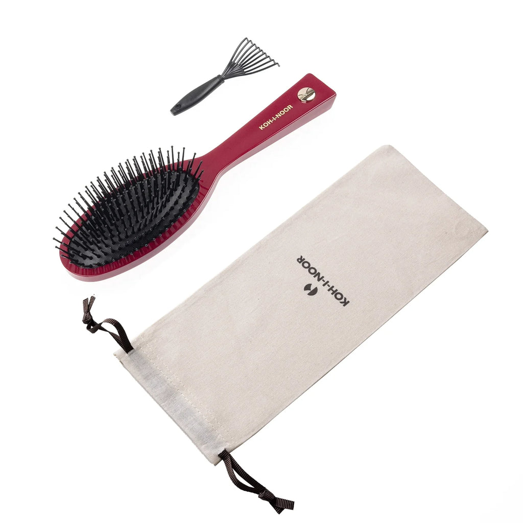 Pastel Pneumatic Hair Brush Red Large