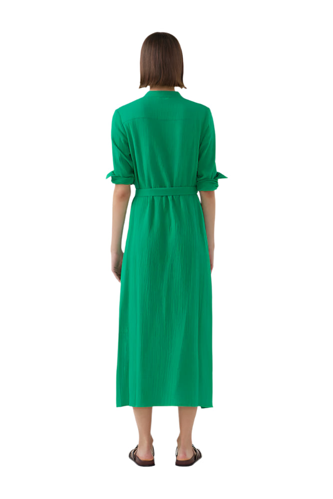 BIRD & KNOLL Frieda Shirt Dress Verde | Halcyon Atelier