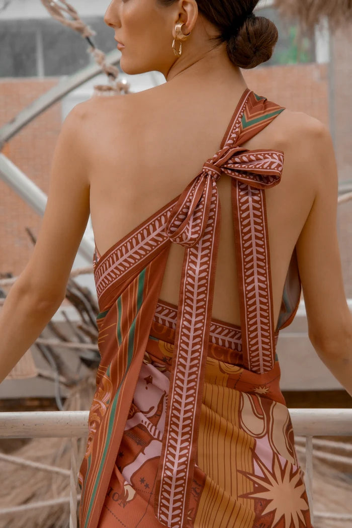 Wrap Dress Eco Silk - Tierra Brown