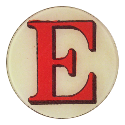 Round Red Letter 5.25" Round Plate