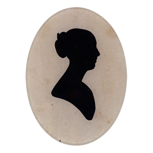 Silhouette - Lady Facing Right 5 x 7" Oval