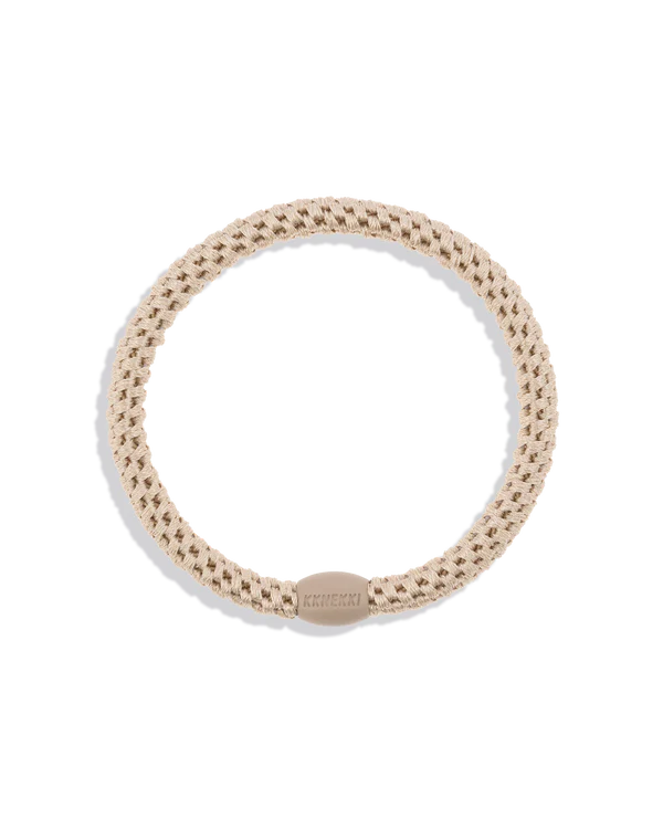 Slim Light Beige Hair Tie