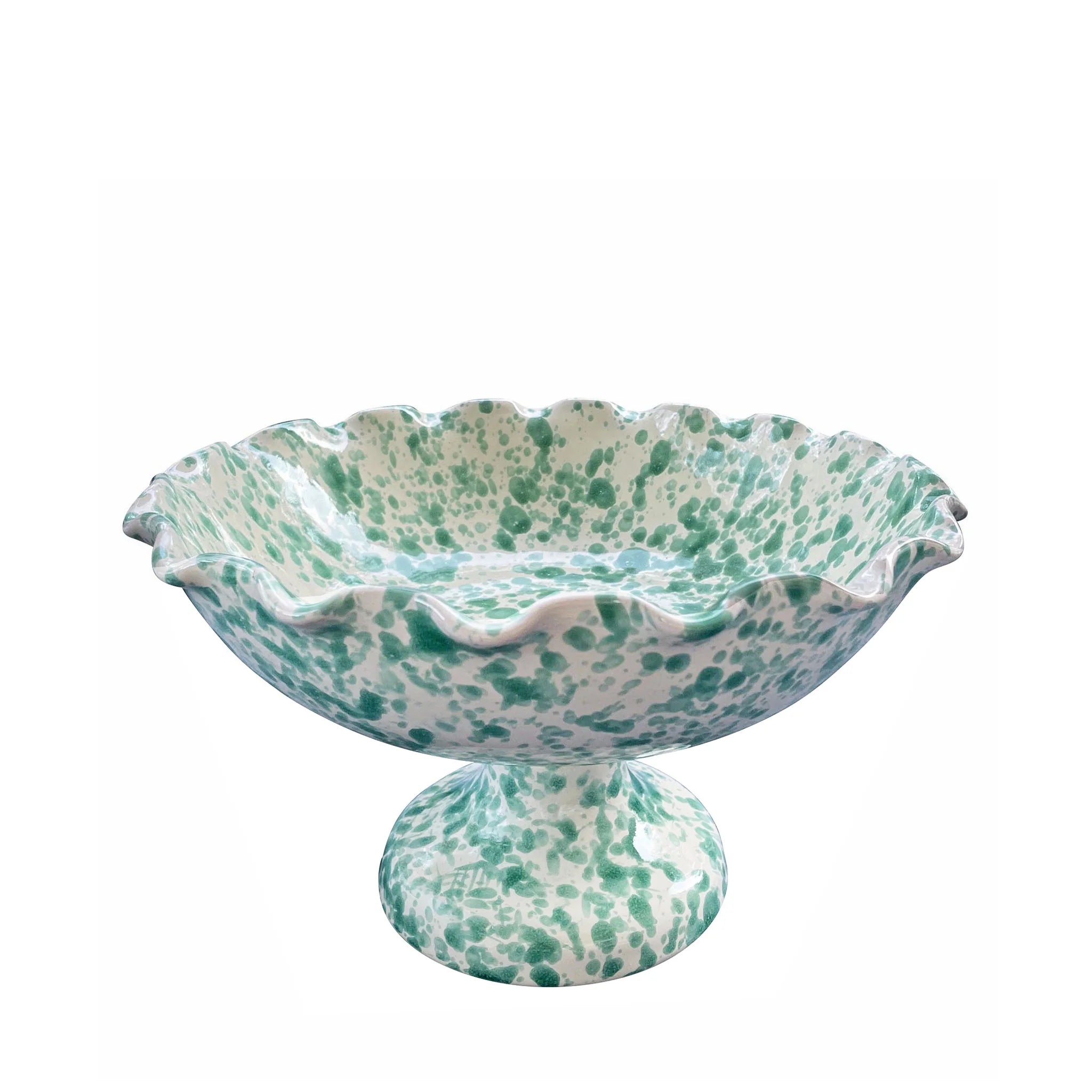 Sea Foam Ceramic Fruit Bowl Stand