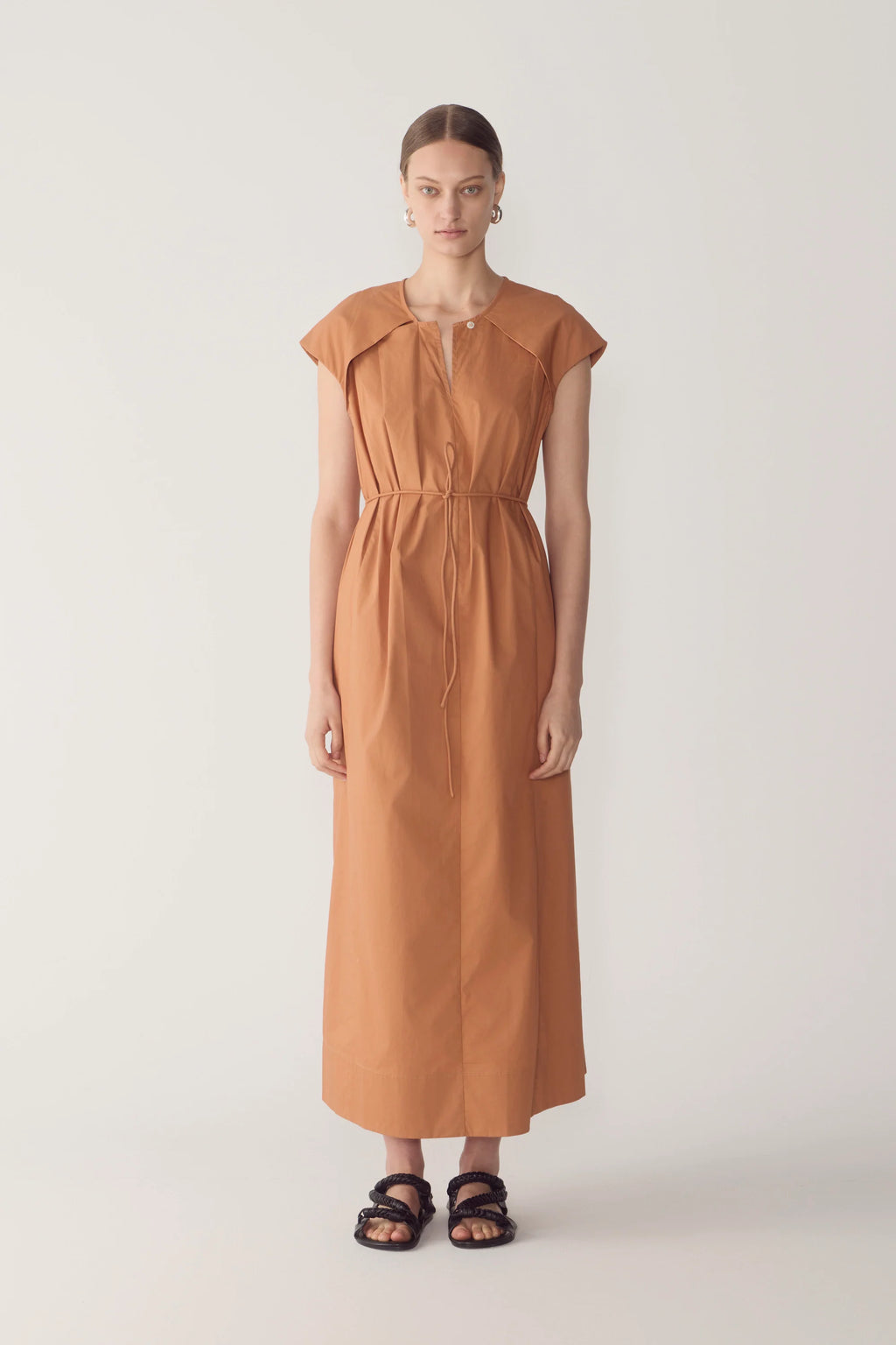 Alma Dress Brick Poplin