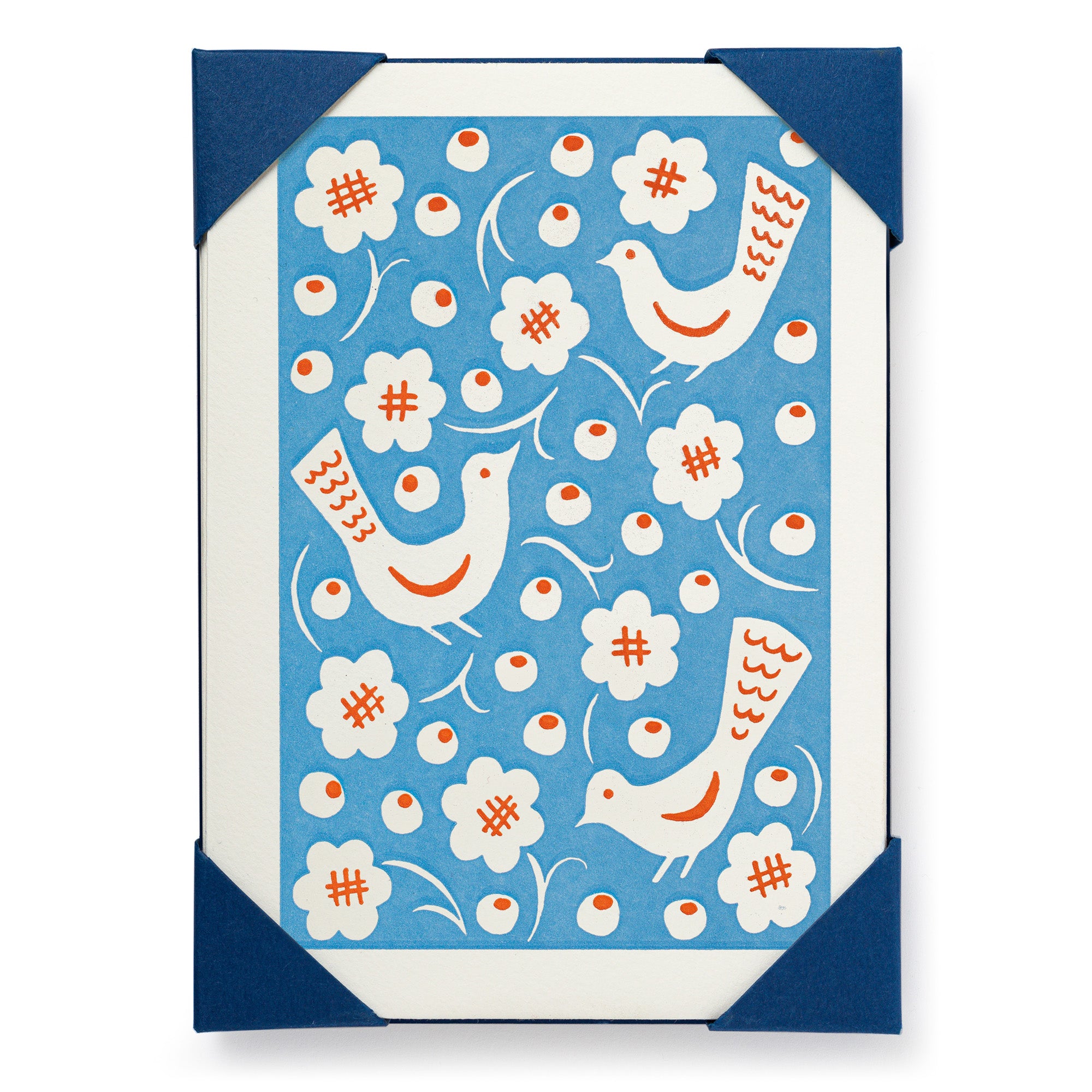 ARCHIVIST Ariana Blue Bird Pattern Card & Envelopes - Set of 5 | Halcyon Atelier