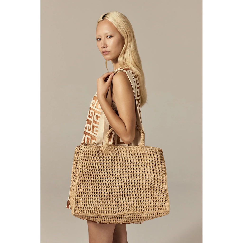 Anika Raffia Crochet Tote