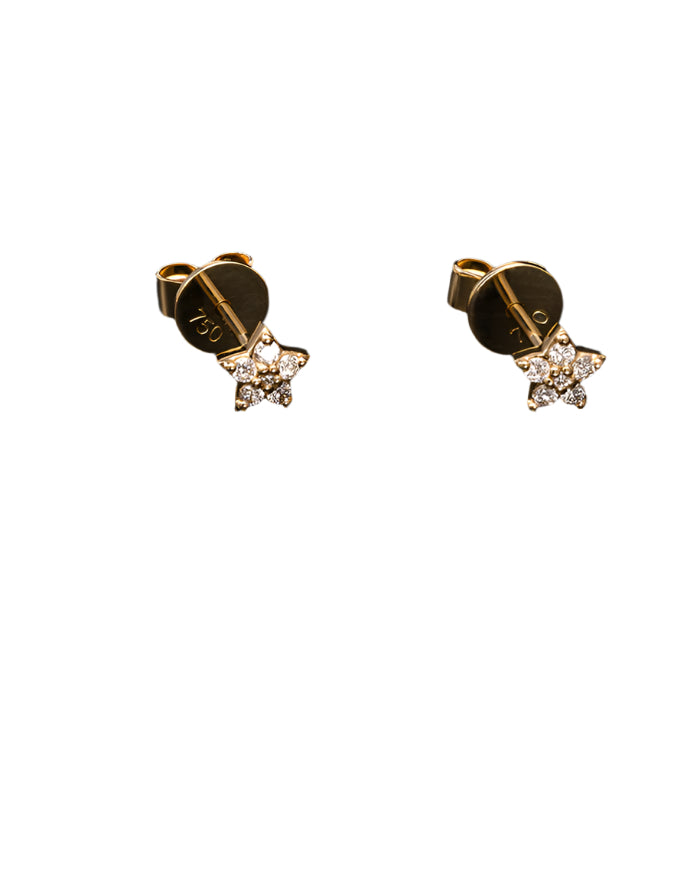 CONSTELLATE ARTEMIS I 18ct yellow gold star diamond studs | Halcyon Atelier