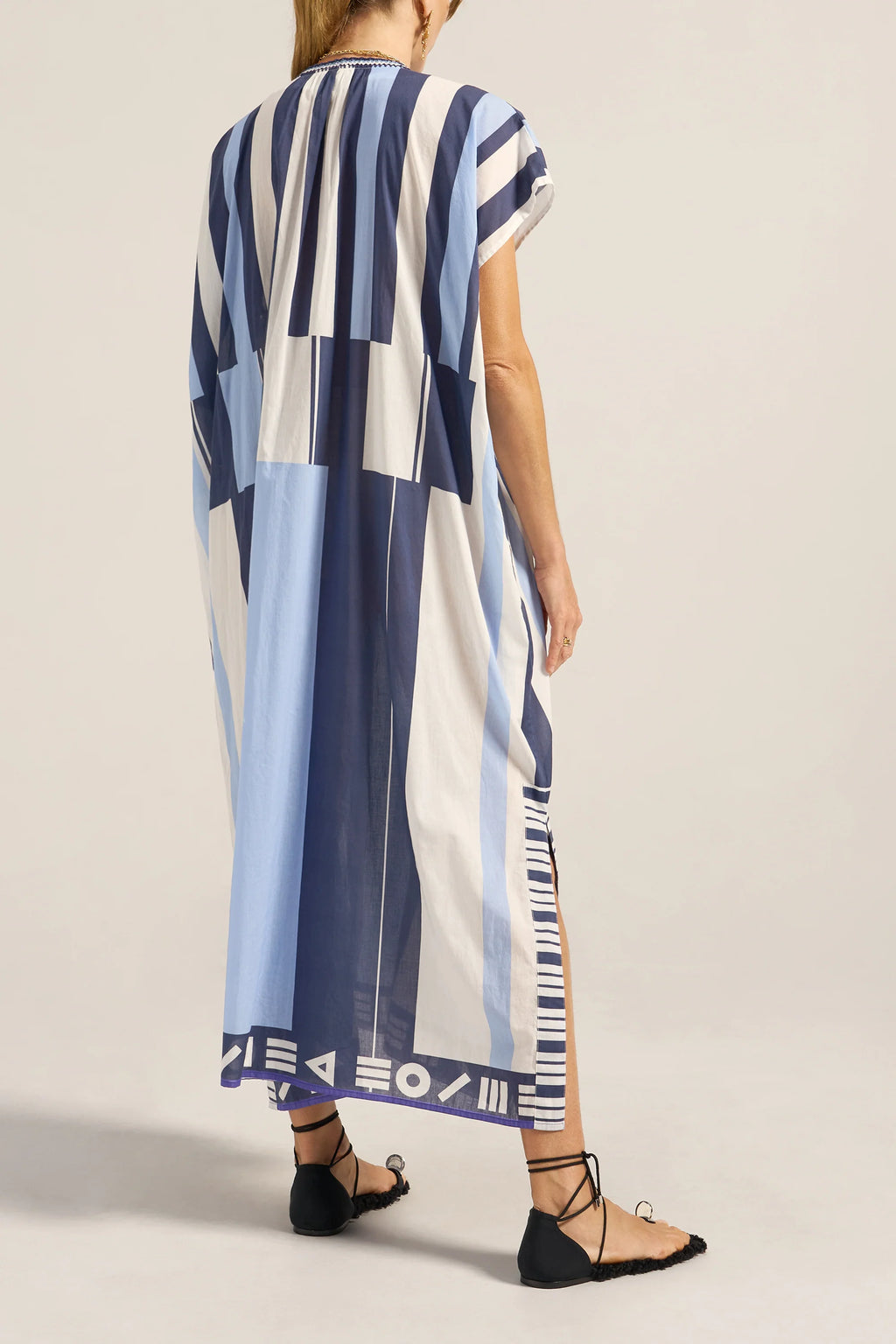 Thaddeus Blue Sarong Caftan