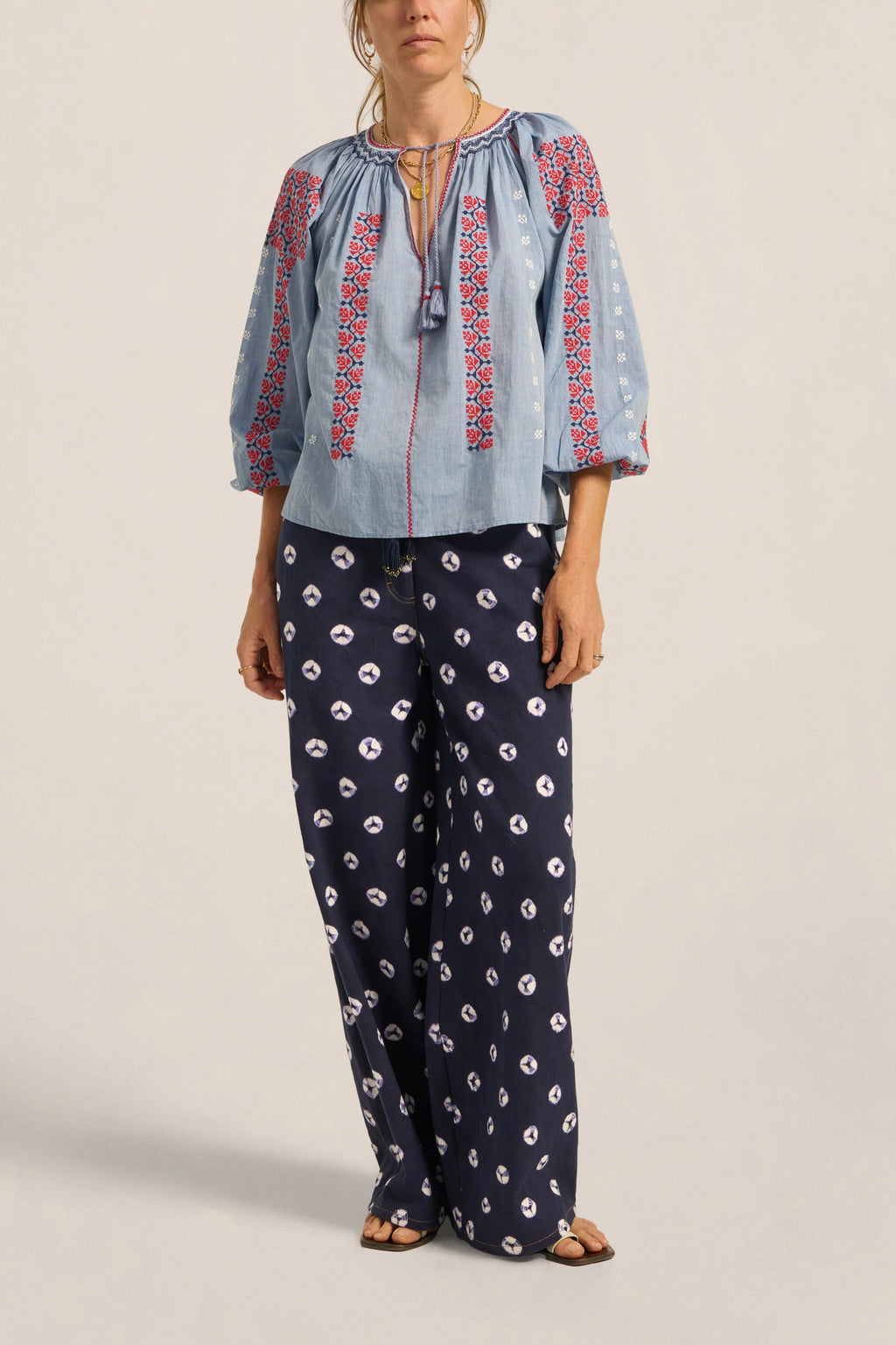 Helle Blouse Blue Chambray