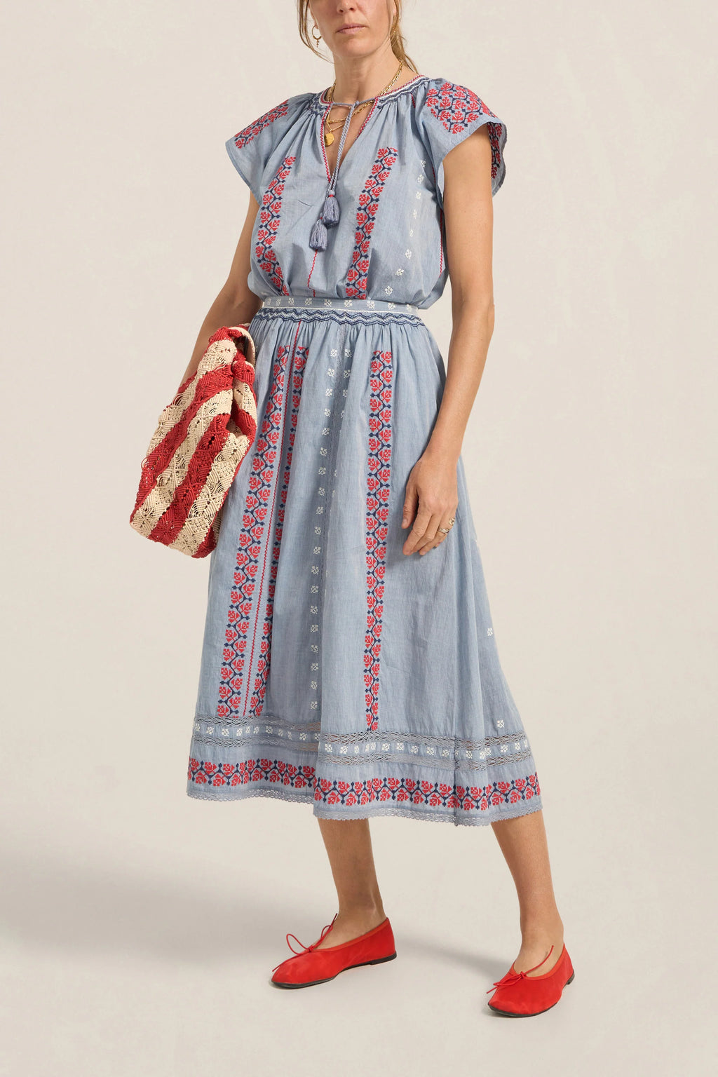 Abyla Top Blue Chambray