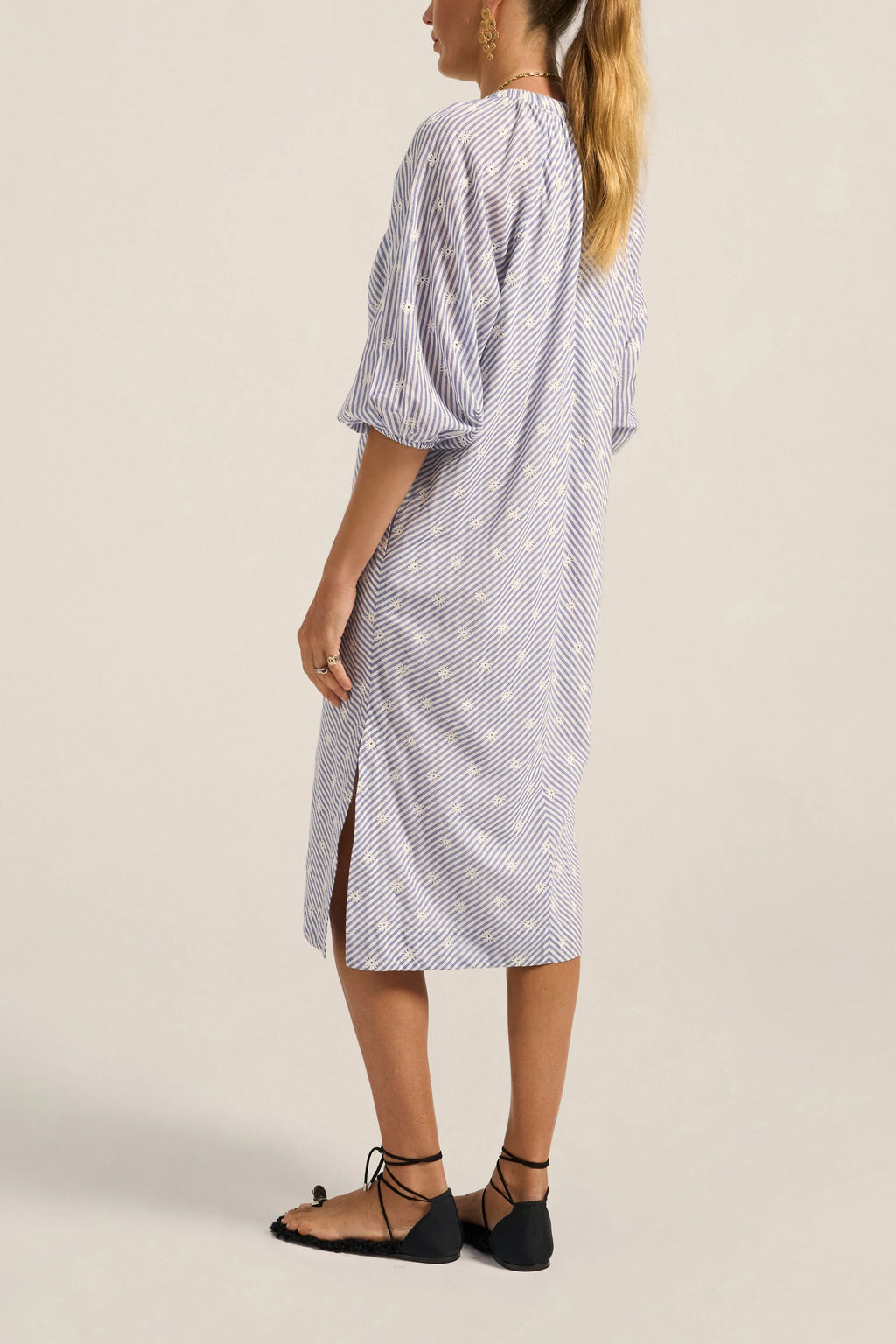 Hygea Dress Eyelet Stripe Voile