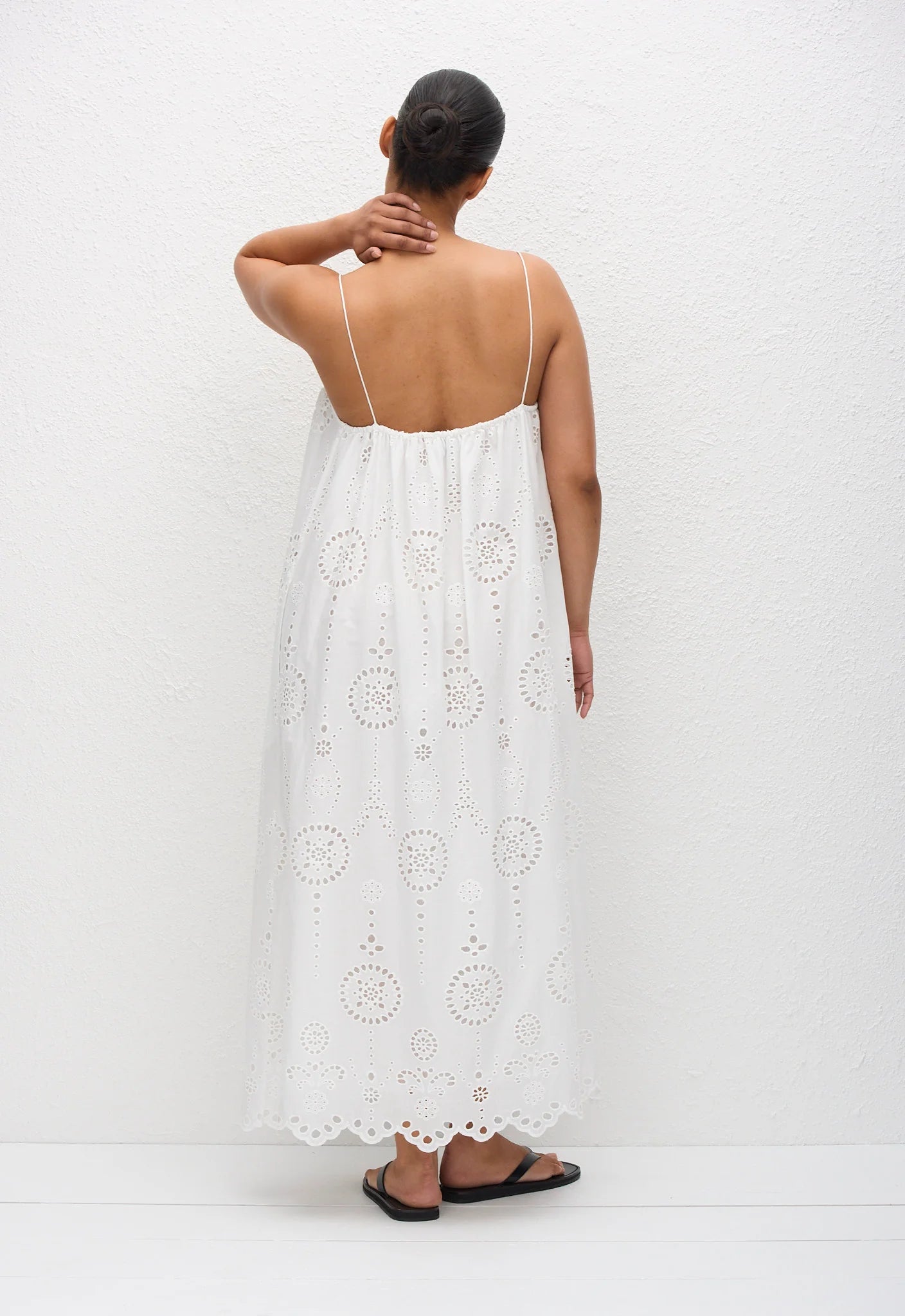 Broderie Cami Midi Dress
