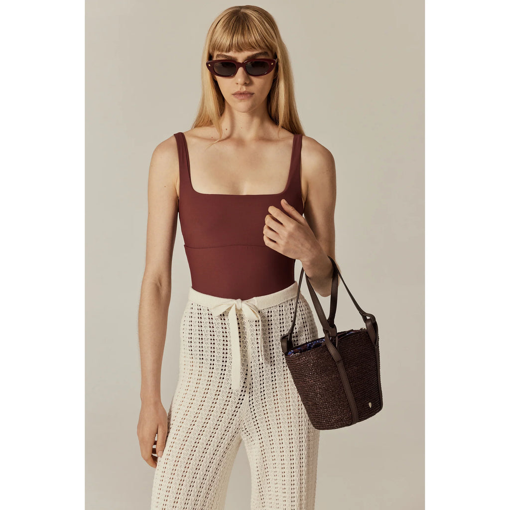 Bisou Print Basket Garnet