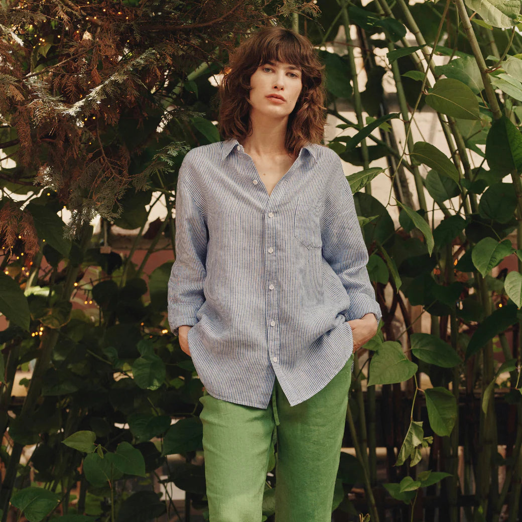 Larch Shirt Blue White Stripes