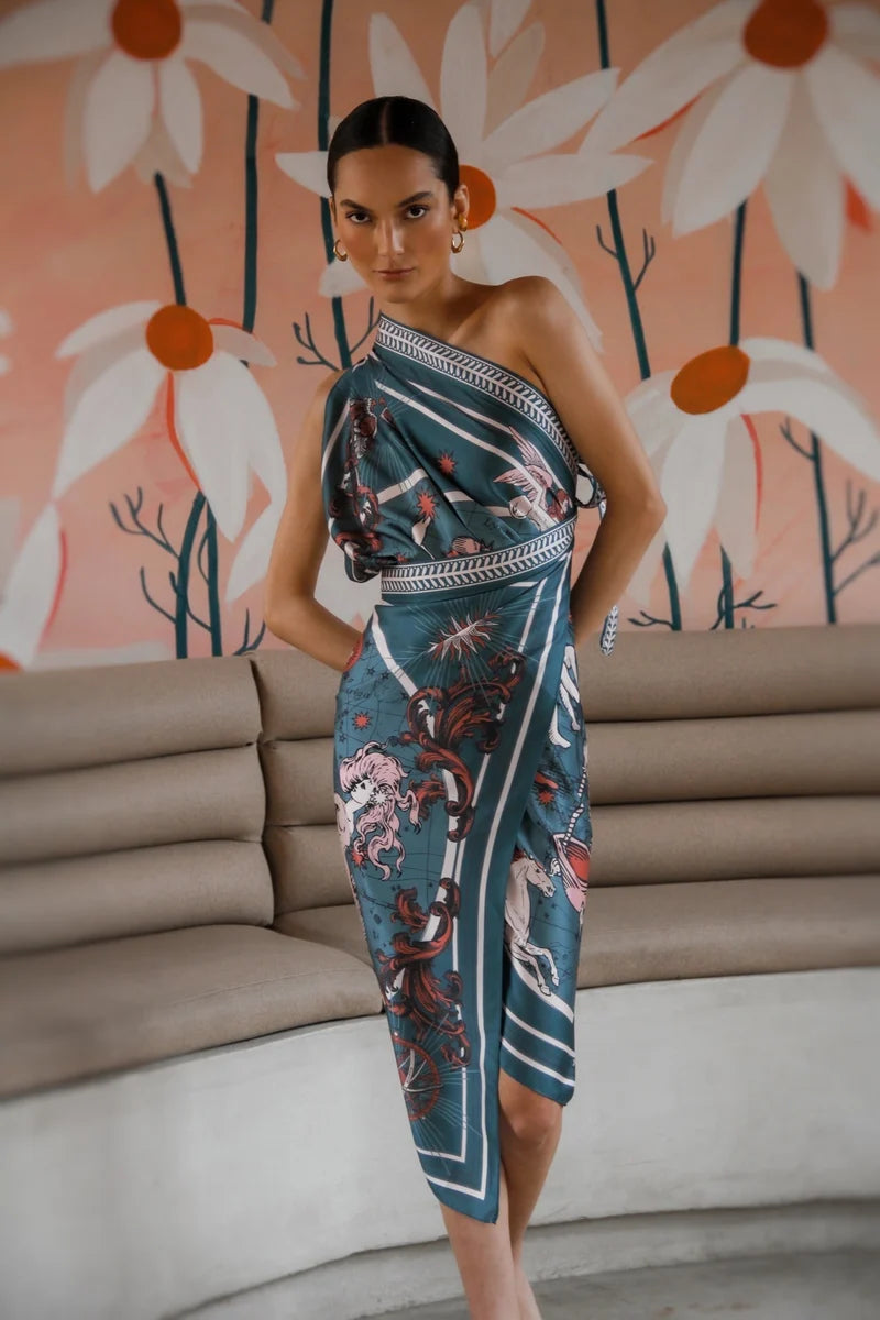 Wrap Dress Eco Silk - Aire Green