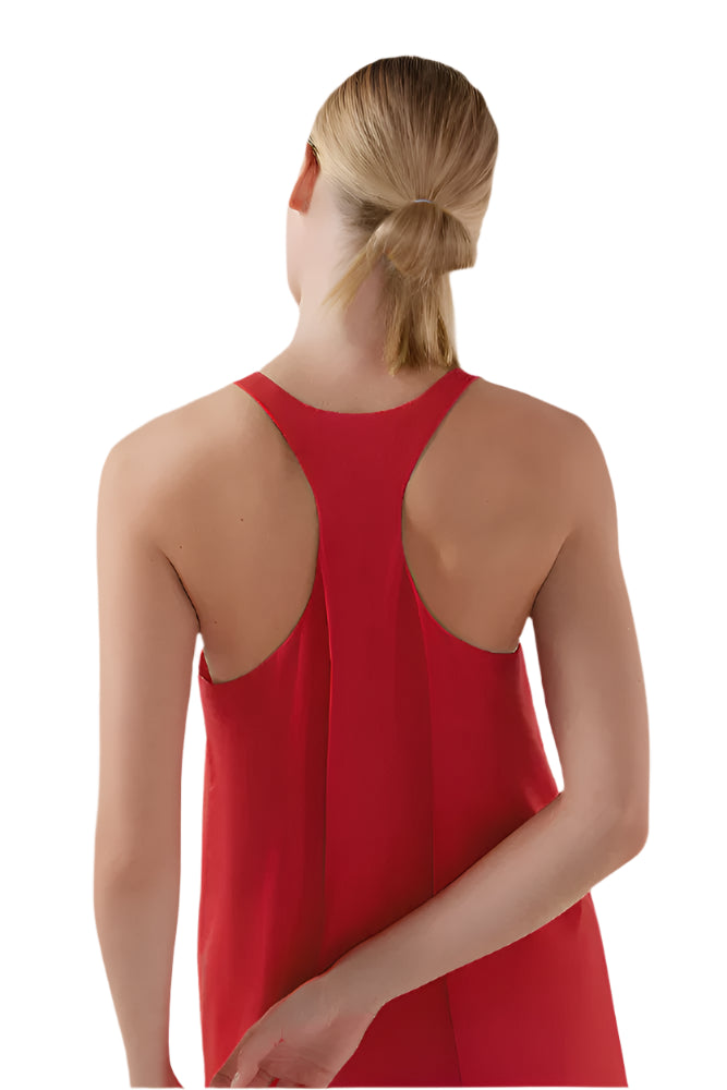 BIRD & KNOLL Collins Dress Tomato | Halcyon Atelier