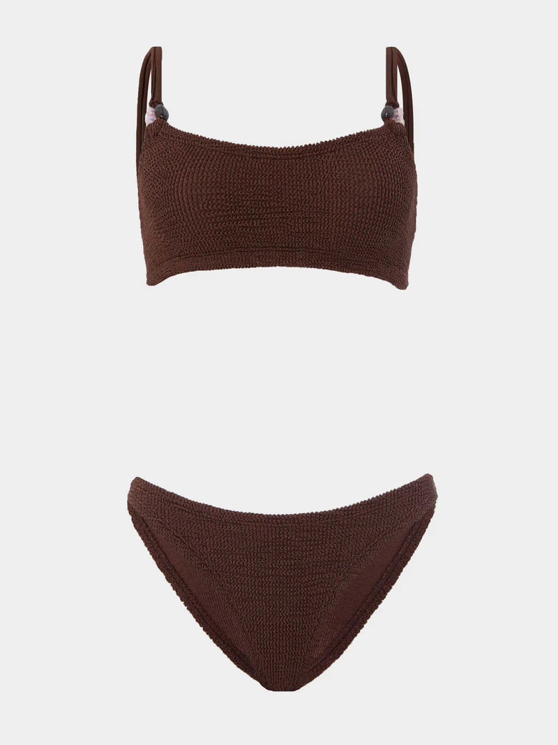 Cassie Bikini Metallic Chocolate