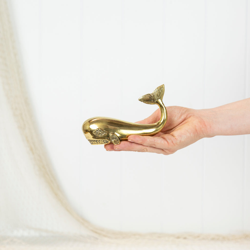 Brass Wally Whale Gold Small | Halcyon Atelier