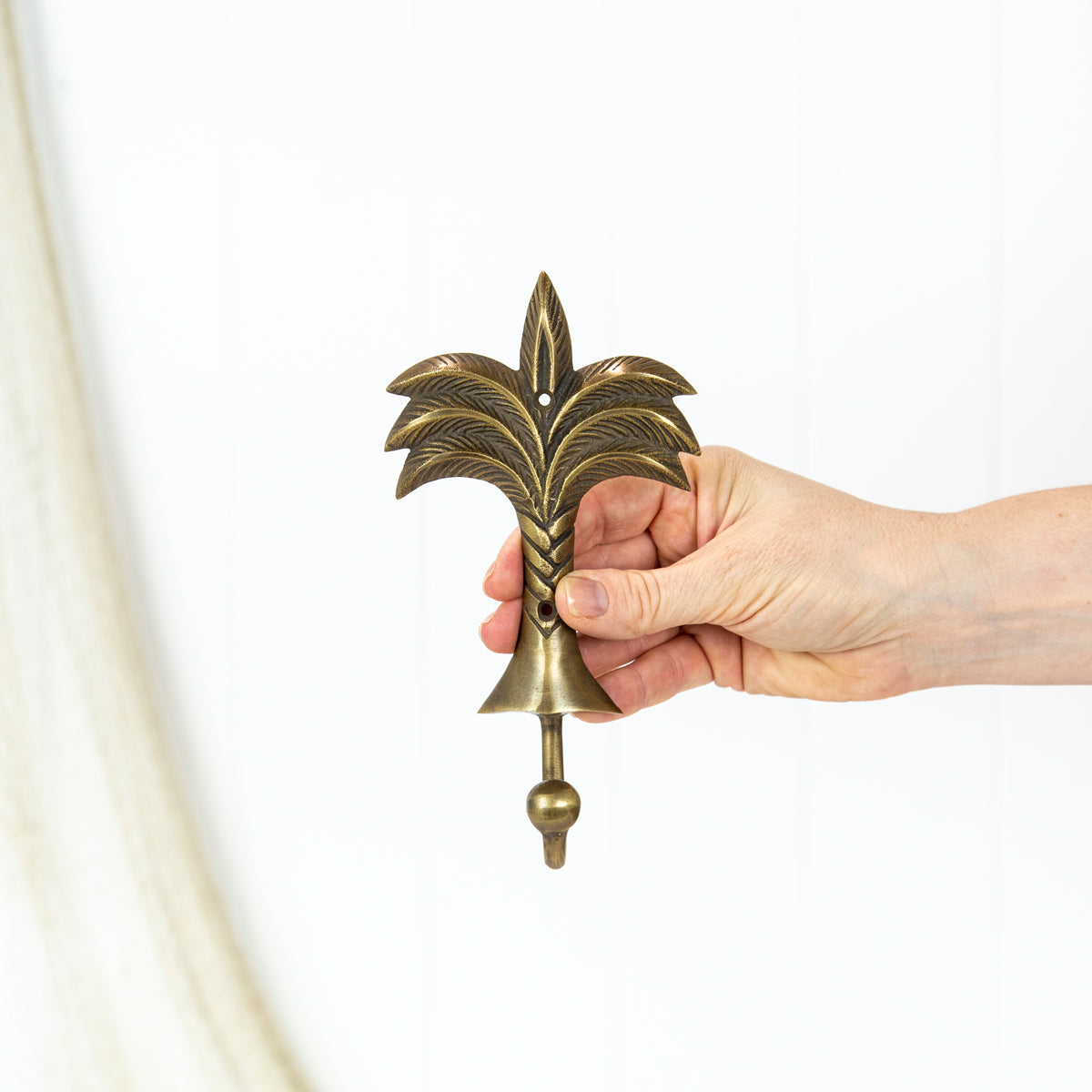 Brass Palm Tree Hook - Shiny | Halcyon Atelier