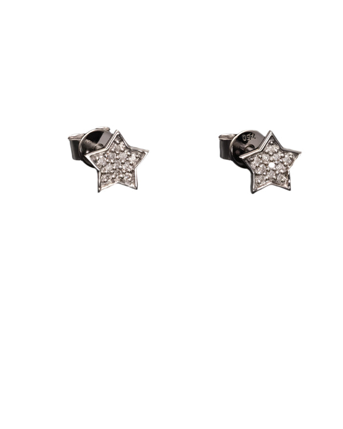 AGLAIA I 18ct white gold star diamond studs