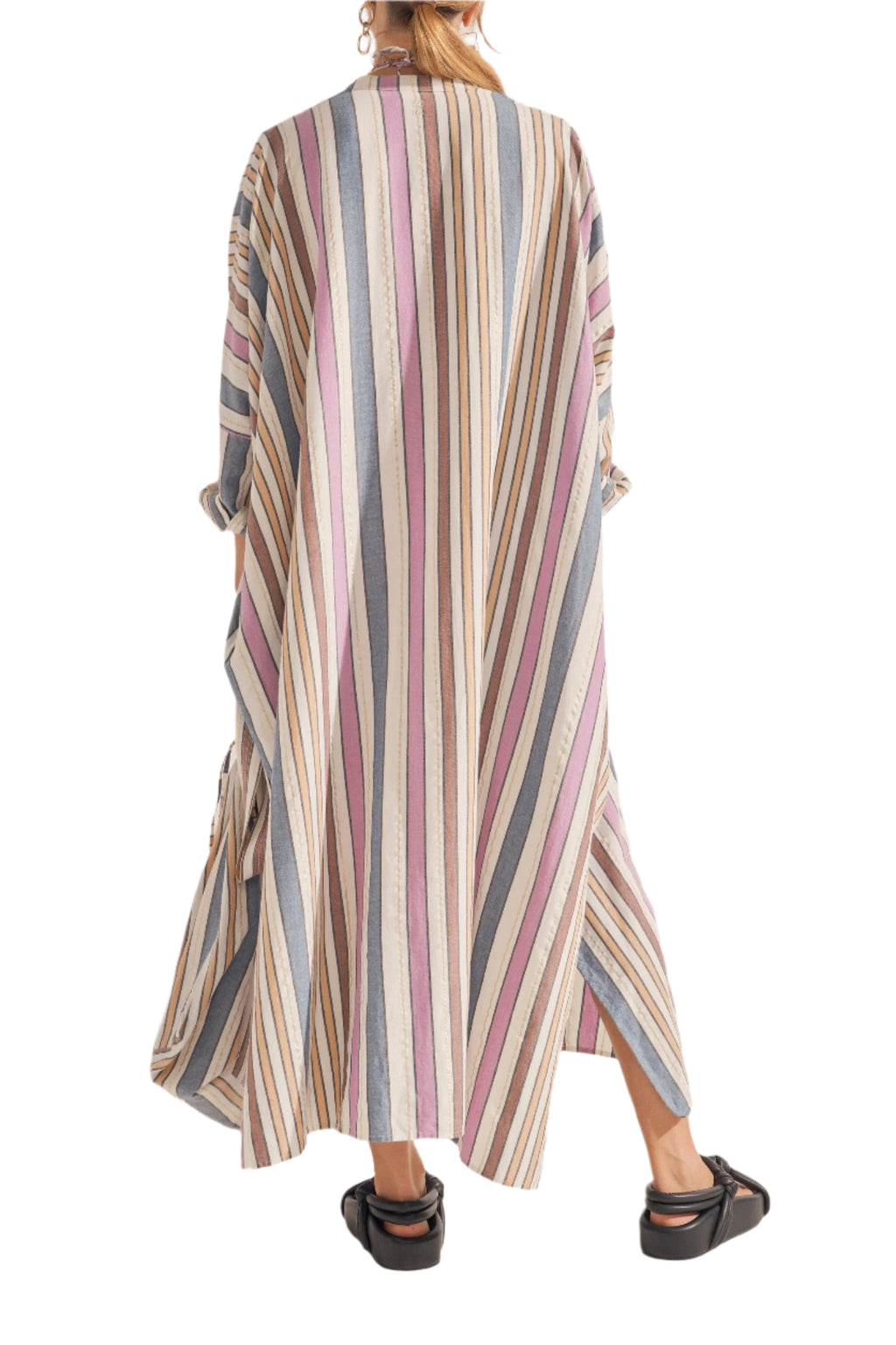 ILIO NEMA Pollux Maxi Dress Naxos Stripe | Halcyon Atelier