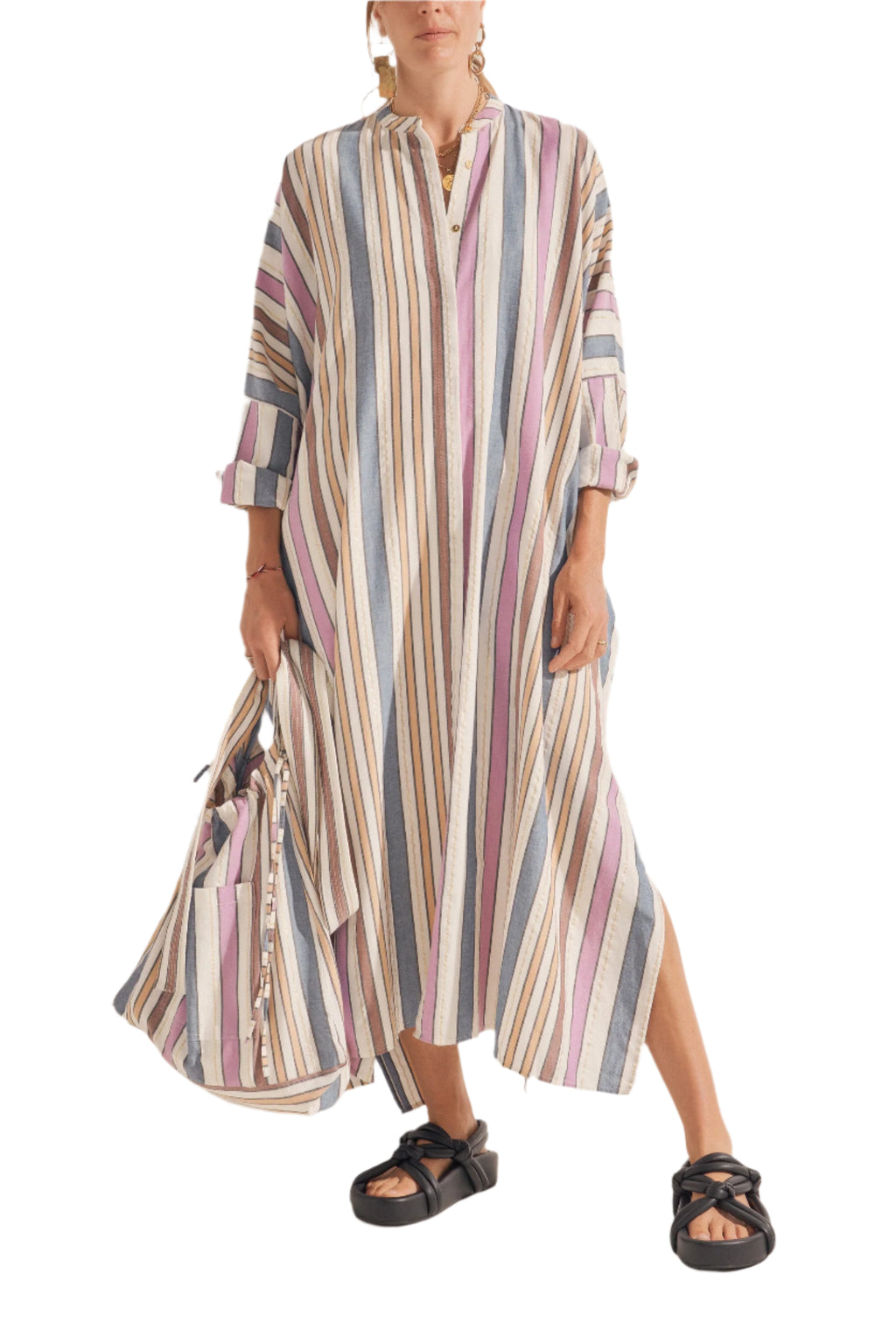 ILIO NEMA Pollux Maxi Dress Naxos Stripe | Halcyon Atelier