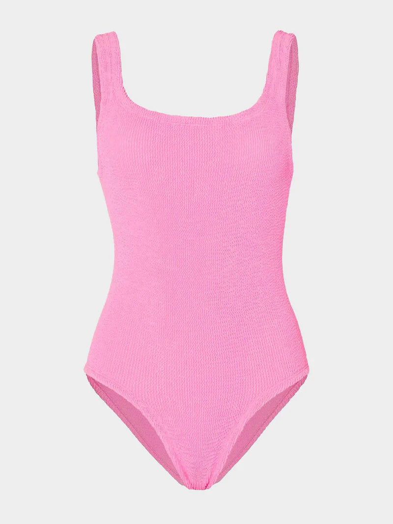 Coverage Square Neck Swimsuit Bubblegum
